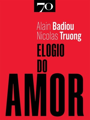 cover image of Elogio do Amor
